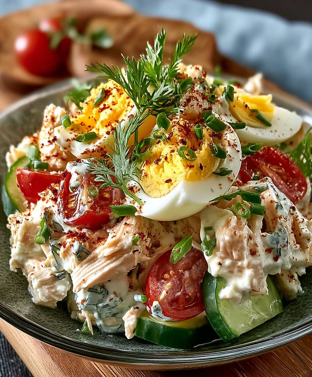 Thunfischsalat mit Ei Joghurt