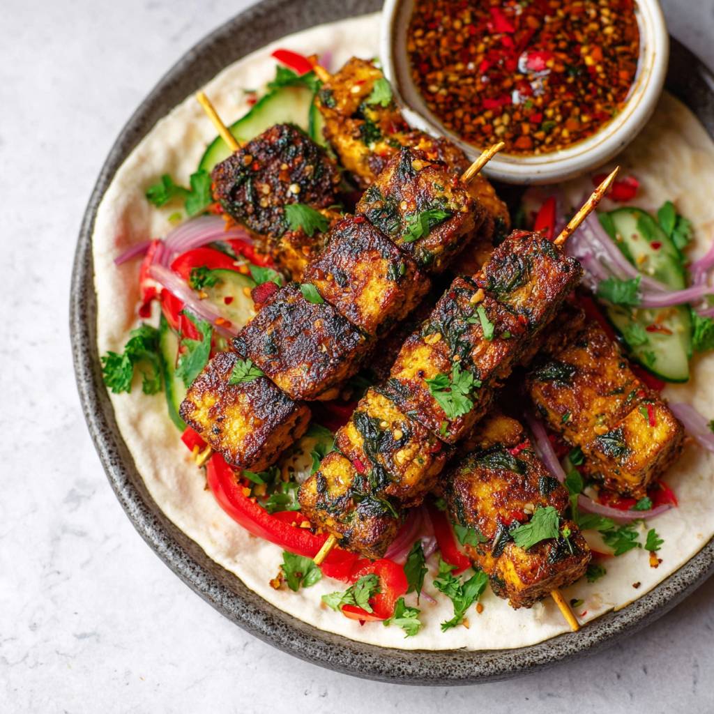 Nahöstliche Tofu Kebabs