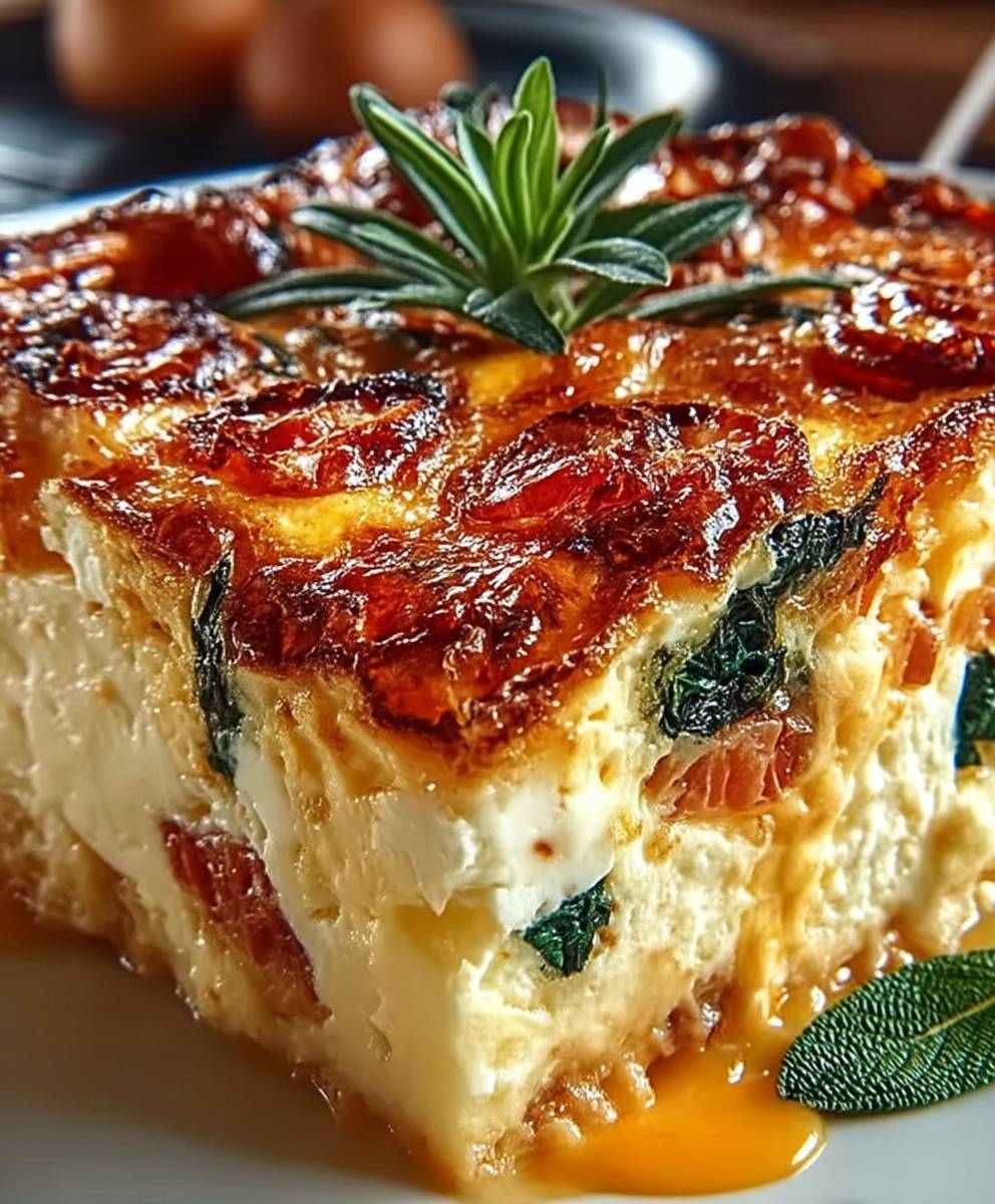 Hüttenkäse Eierauflauf