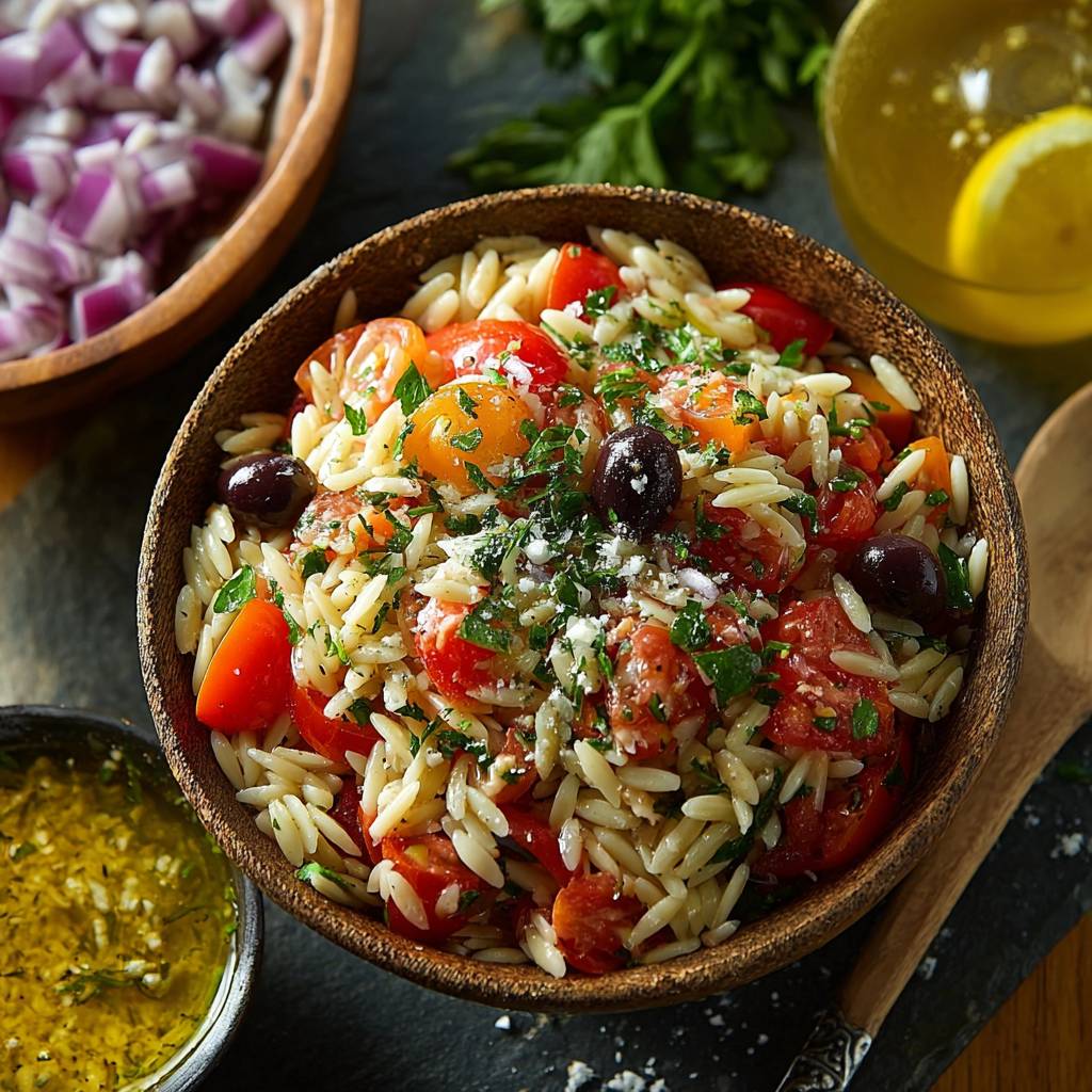 Mediterraner Orzo Salat