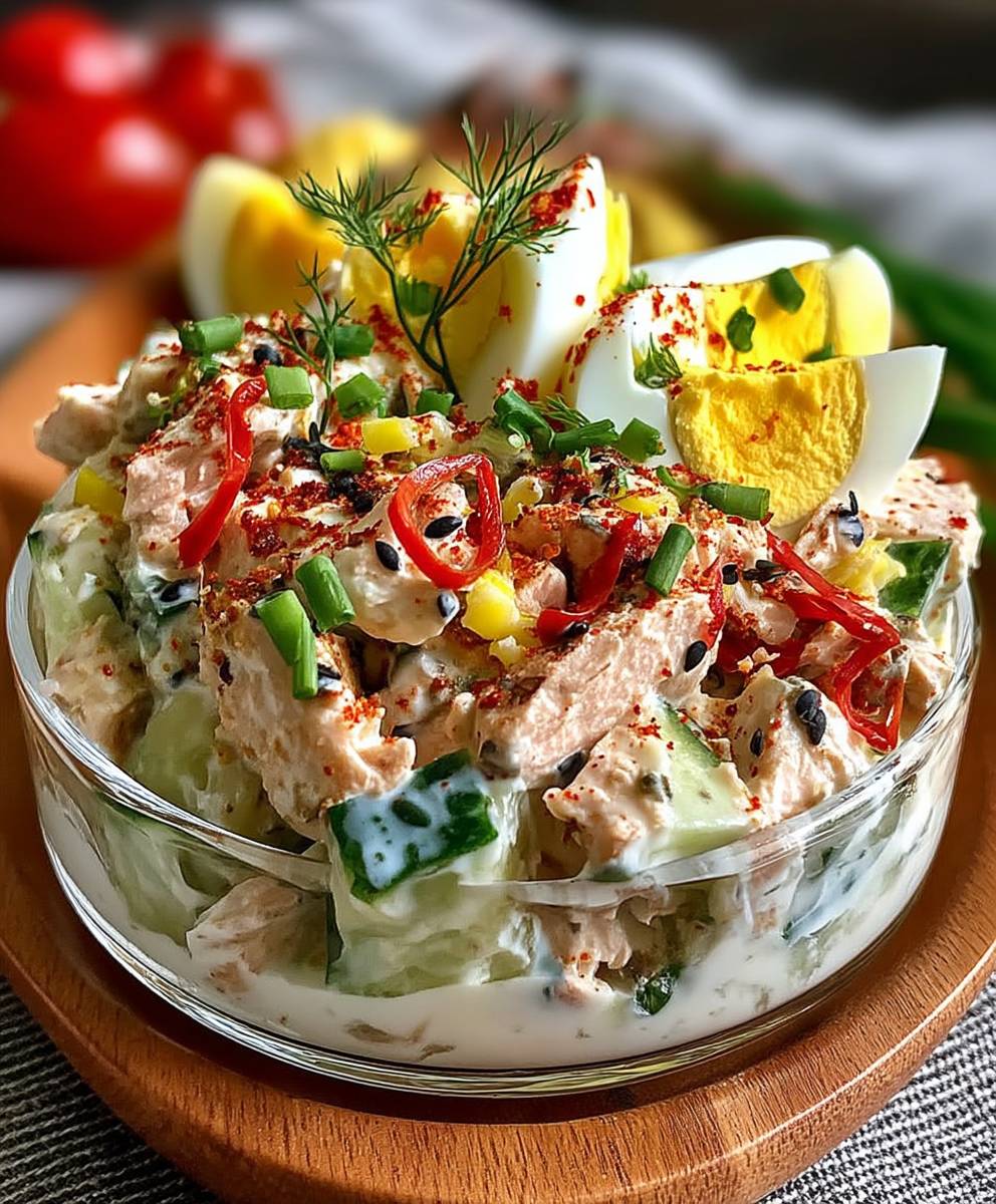 Thunfischsalat mit Ei Joghurt