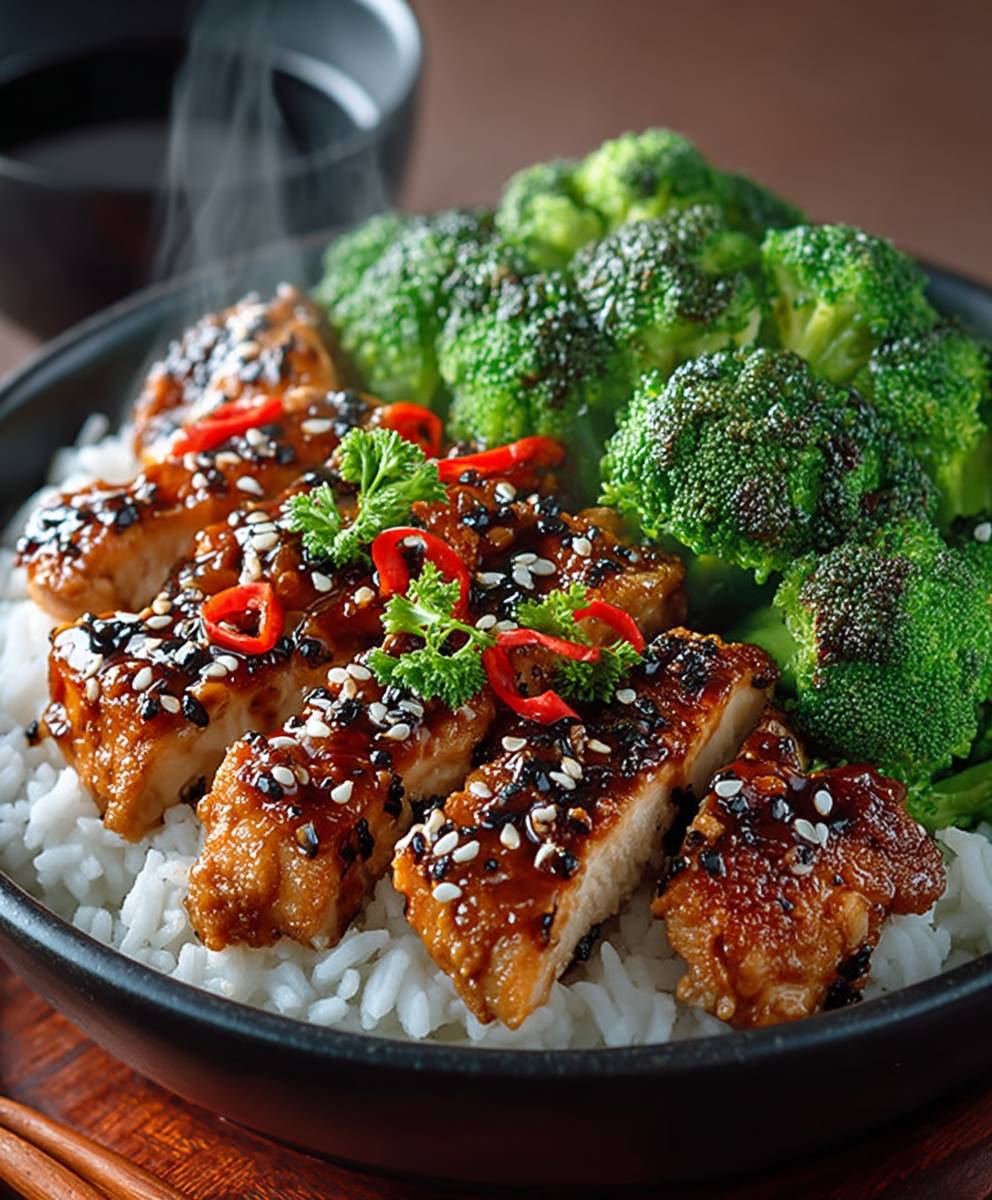 Chicken Teriyaki Brokkoli Reis