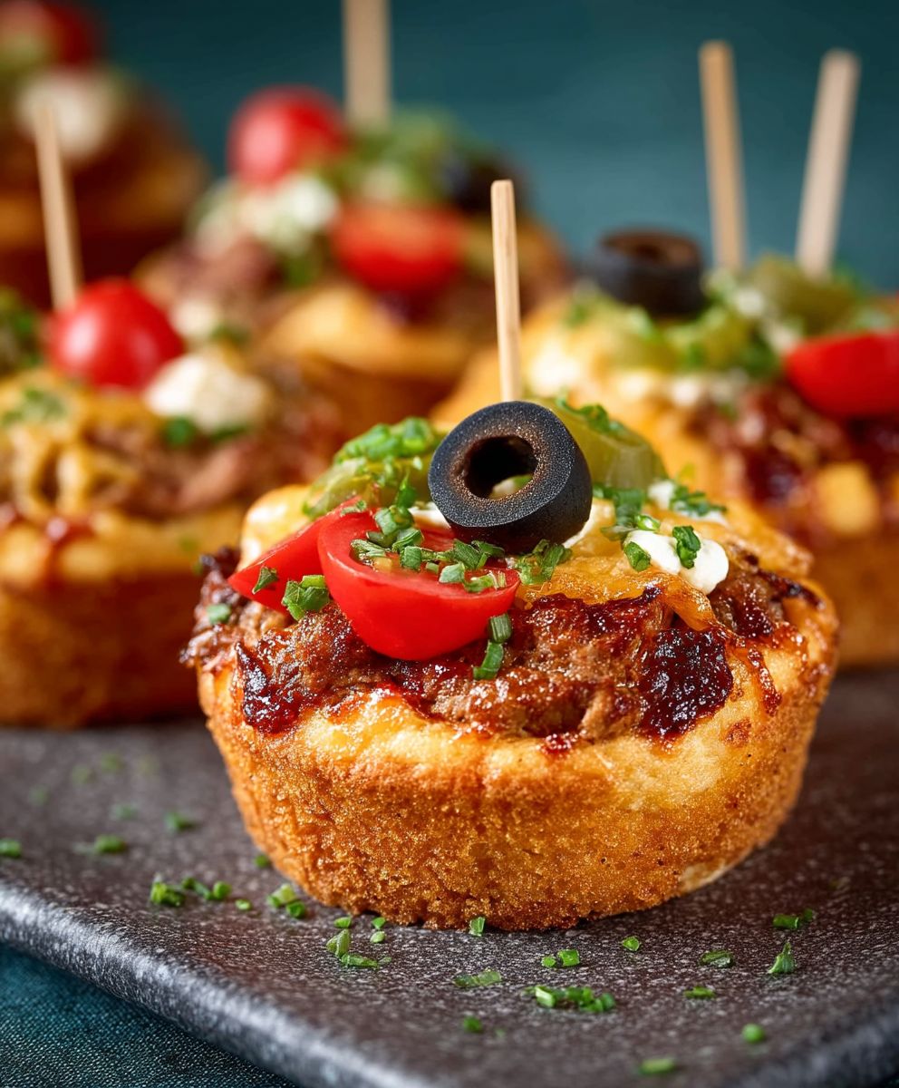 Cheeseburger Muffins Pizzateig