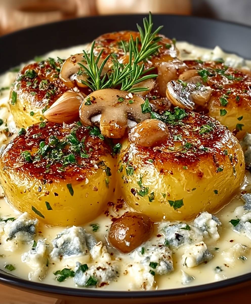 Knoblauch Kartoffeln Sahnesauce