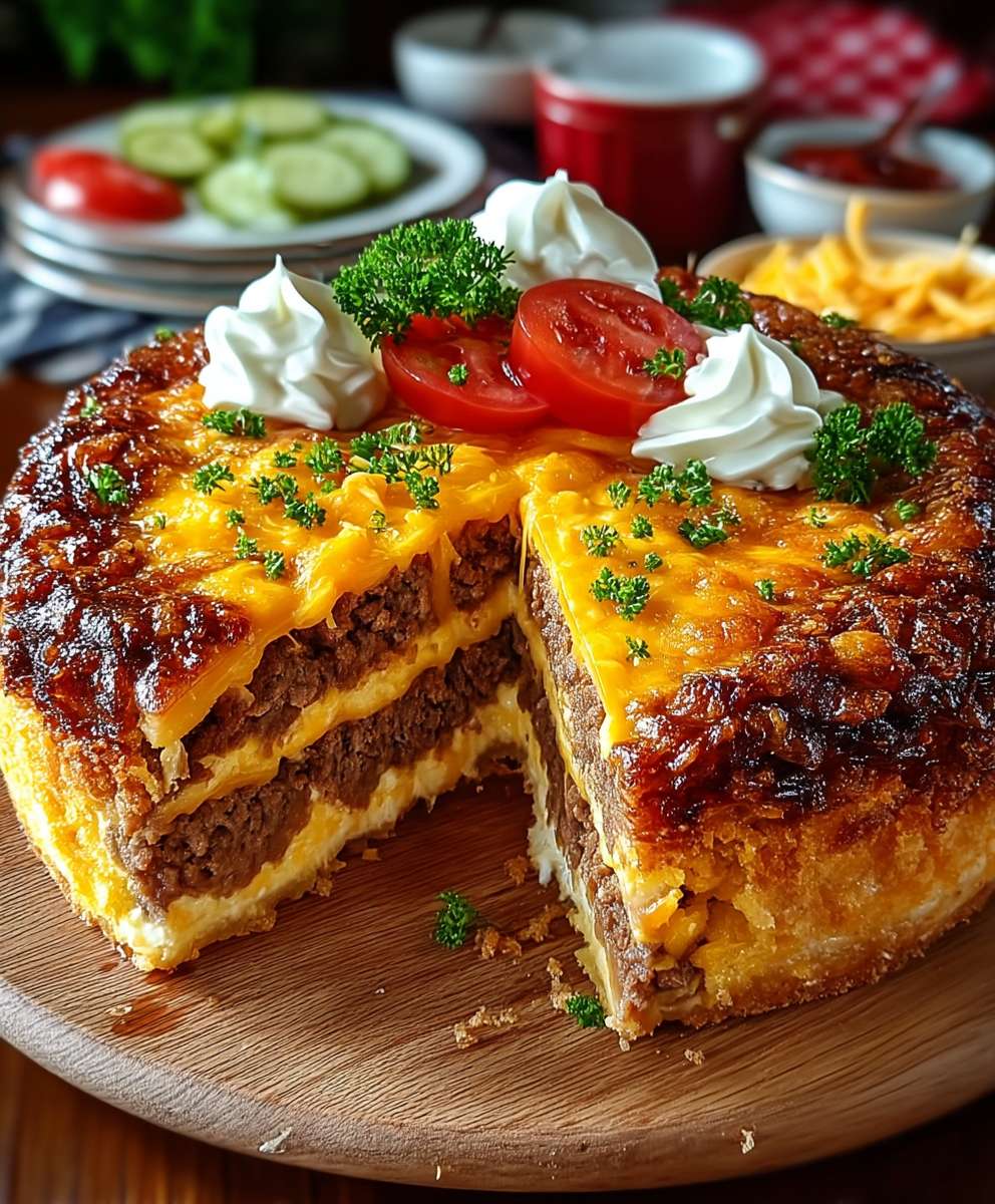 Cheeseburger Torte selber machen