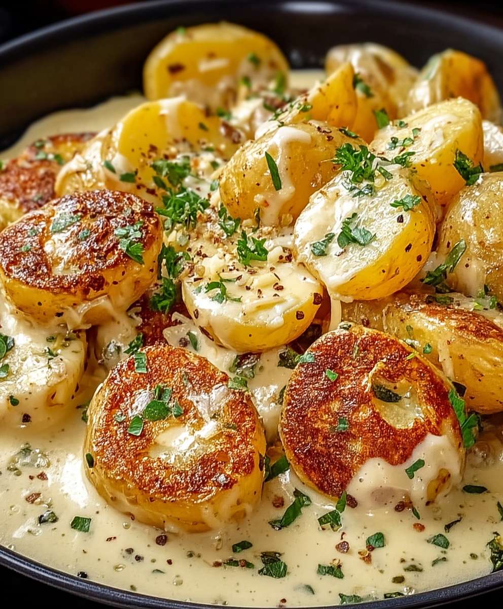 Cremige Kartoffeln mit Käsesauce