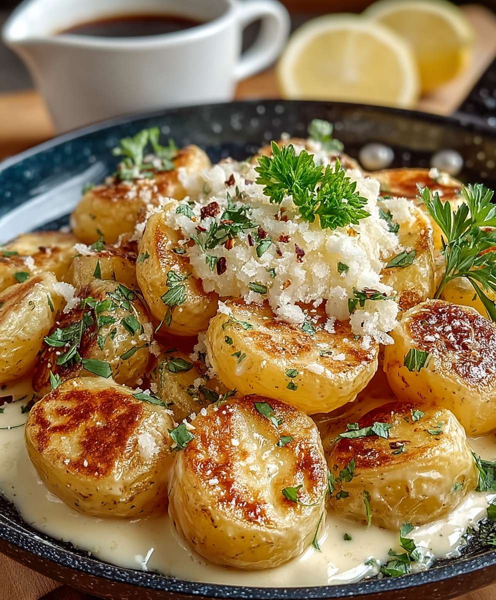 Cremige Kartoffeln mit Käsesauce