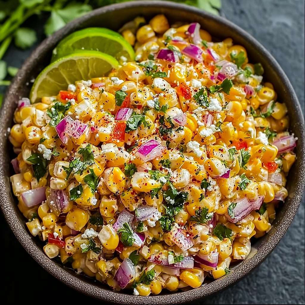 Mexikanischer Straßenmais Salat