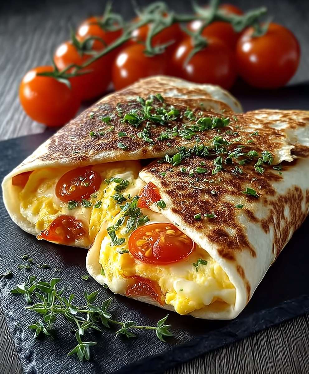 Frühstückswrap mit Ei und Käse