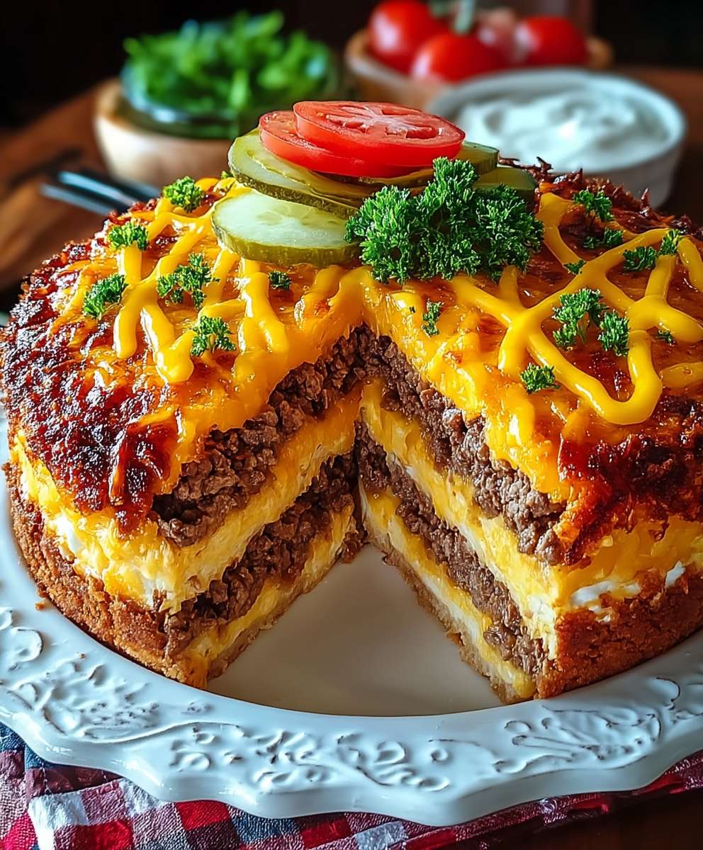 Cheeseburger Torte selber machen