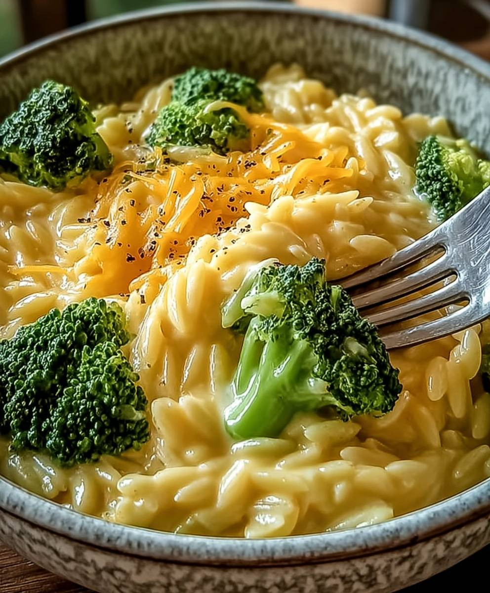 Schneller Orzo Brokkoli Käse