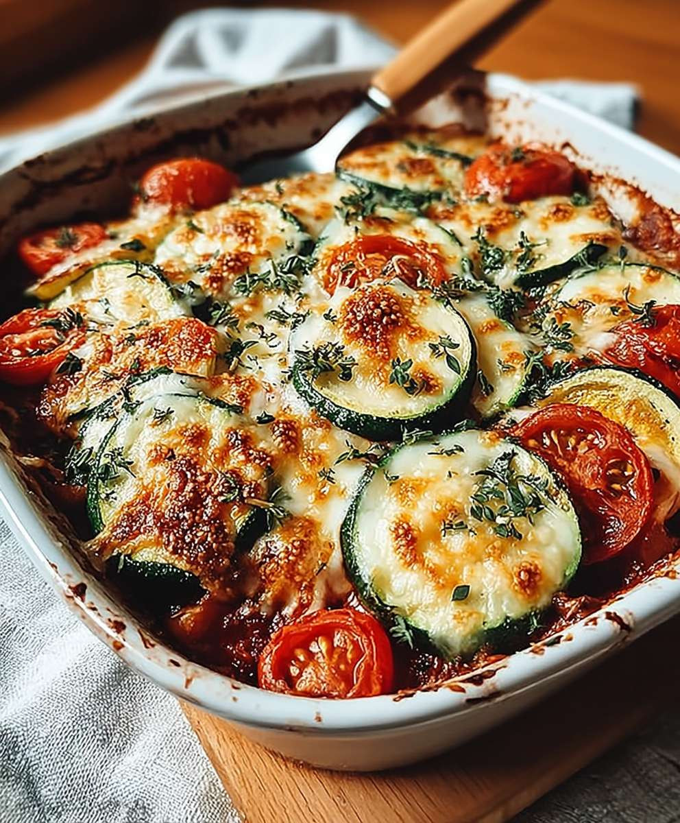 Tomaten Zucchini Auflauf Mozzarella