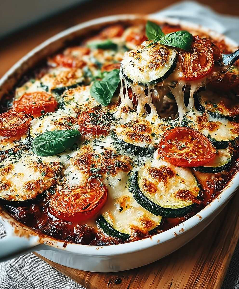 Tomaten Zucchini Auflauf Mozzarella