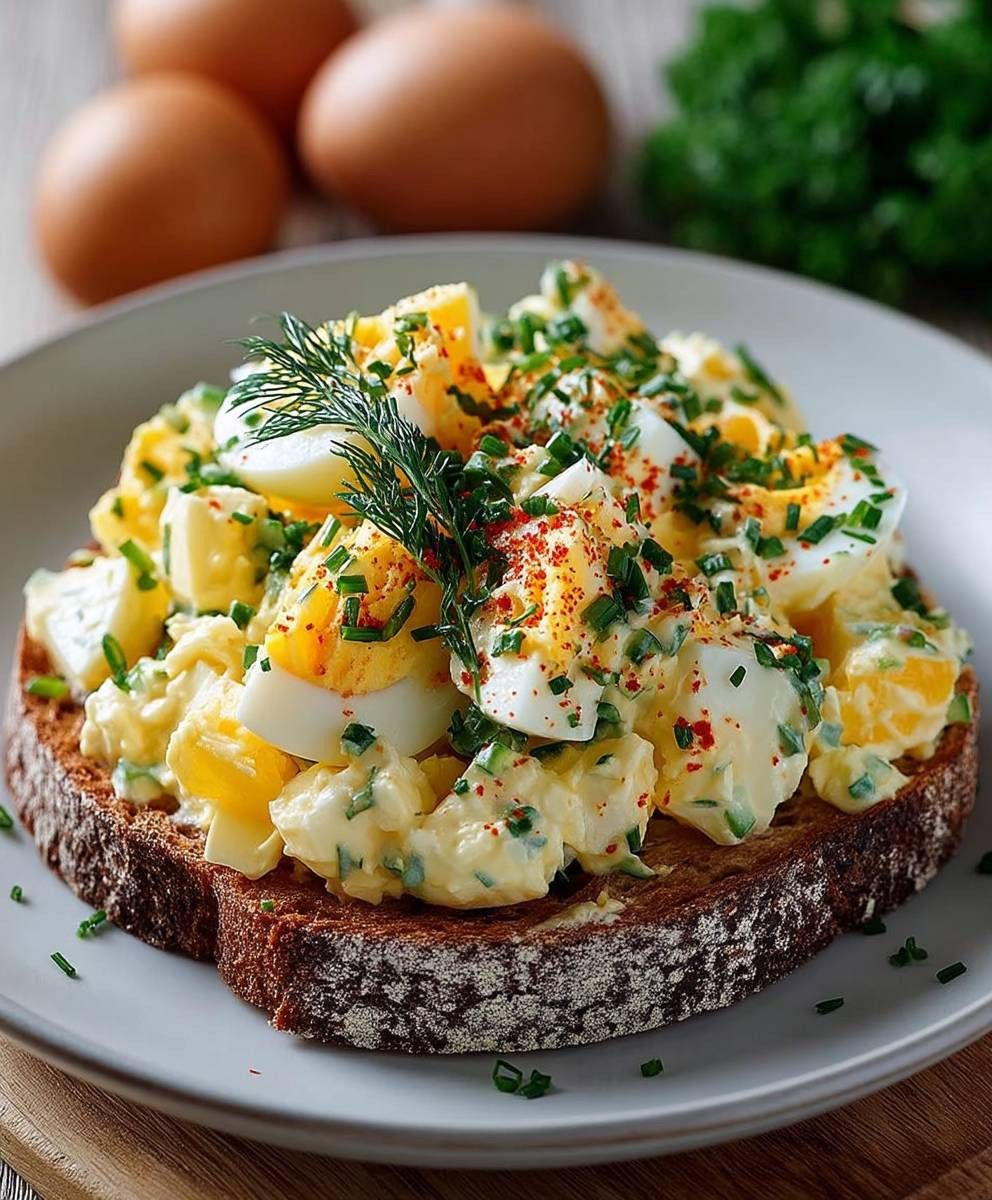 Eiersalat ohne Mayo