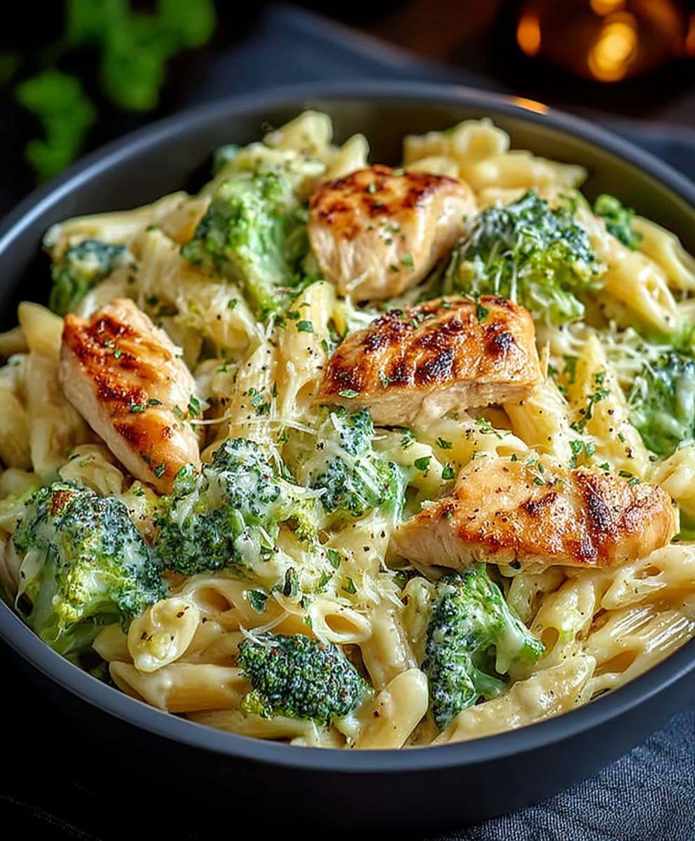 Hähnchen Brokkoli Pasta Cremig