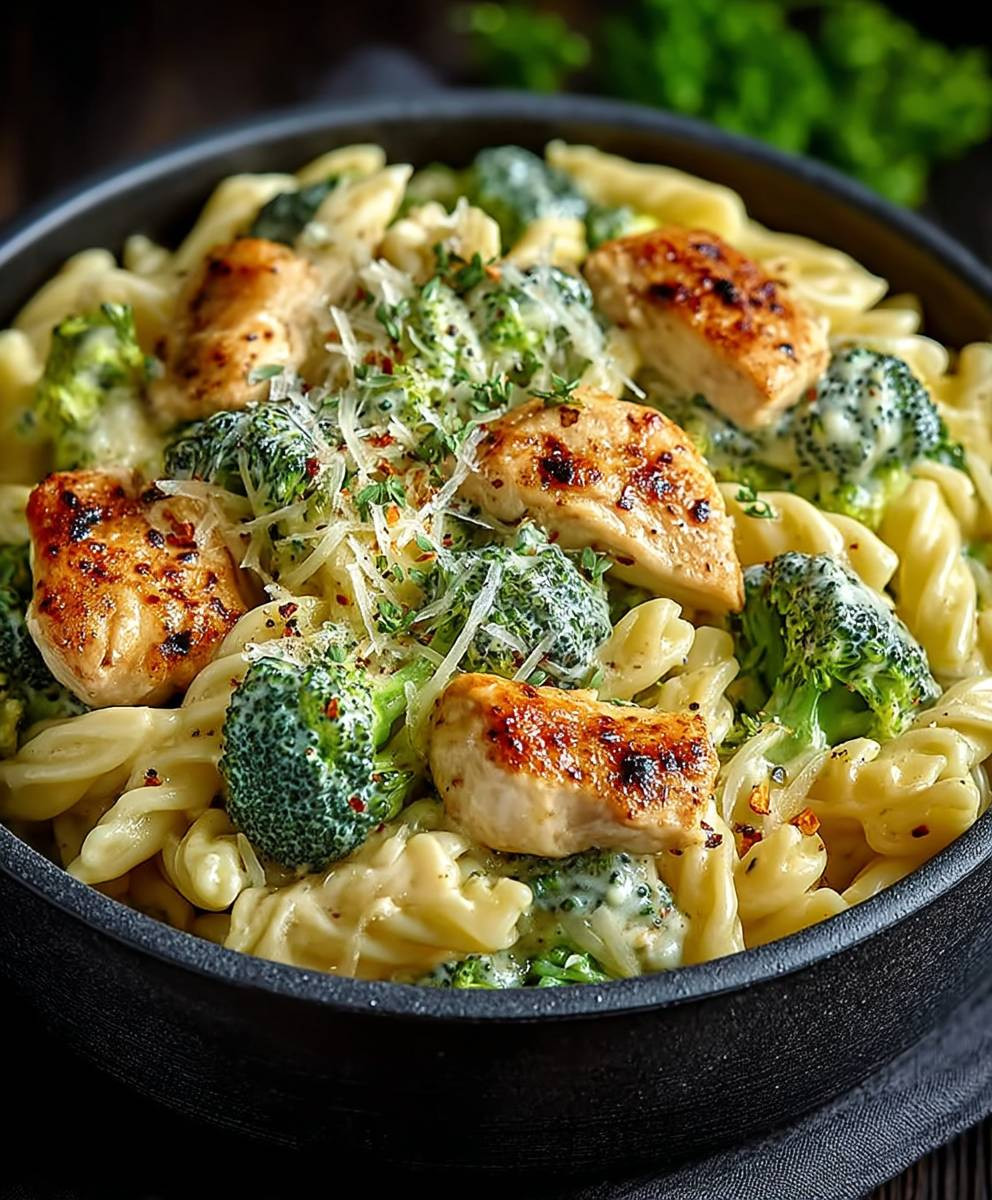 Hähnchen Brokkoli Pasta Cremig