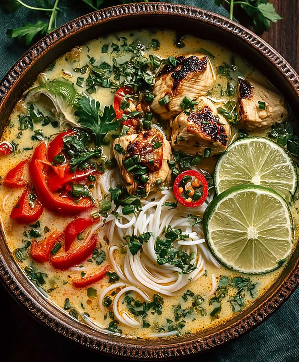 Einfache thailändische Hühnersuppe