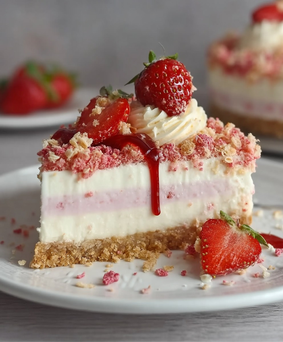 Strawberry Crunch Käsekuchen
