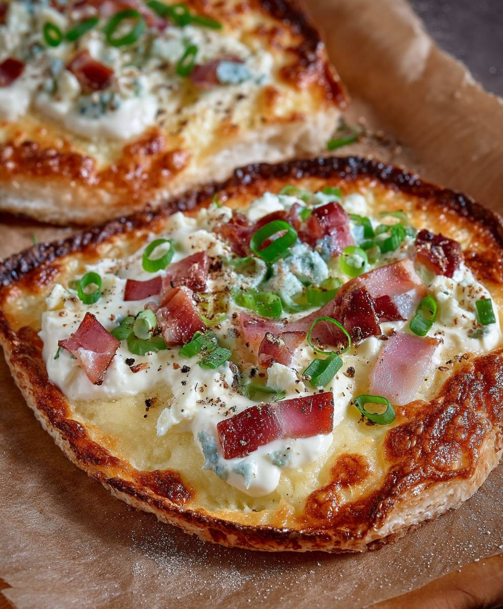 Kalorienarmer Flammkuchen einfach zubereiten