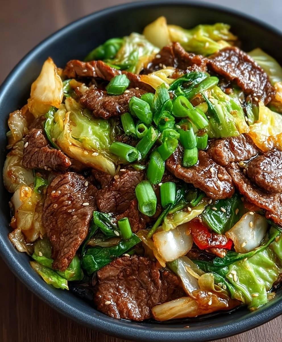 Rindfleisch Kohl Wok Alltag