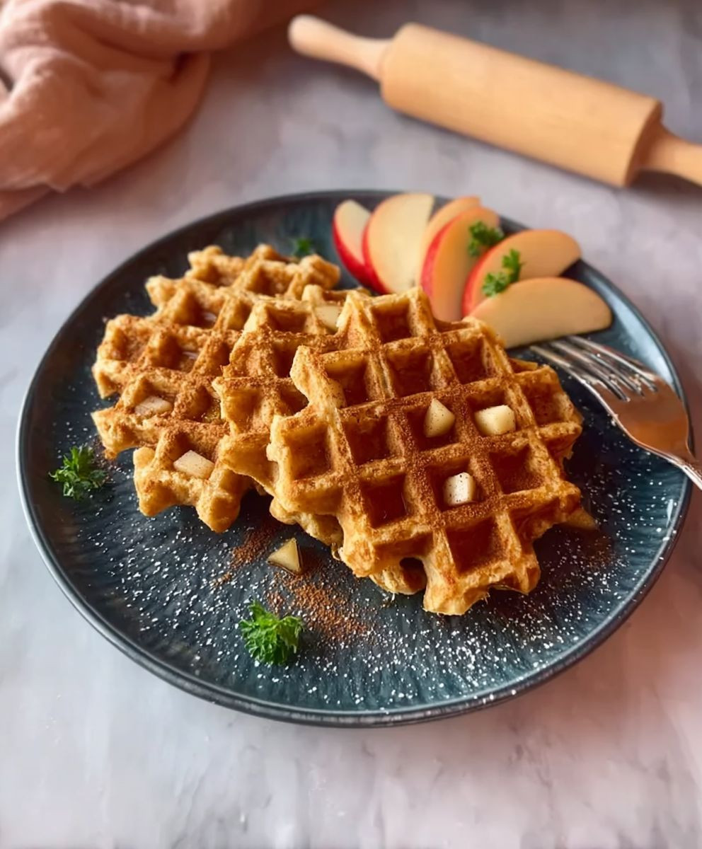Apfelwaffeln ohne Zucker backen