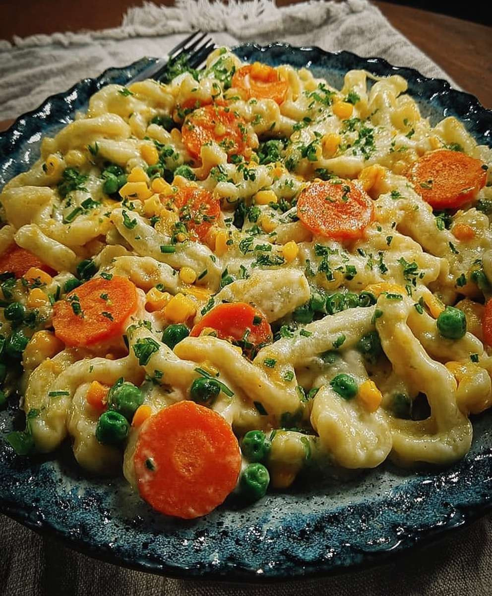 Schnelle Gemüse Spätzle Pfanne