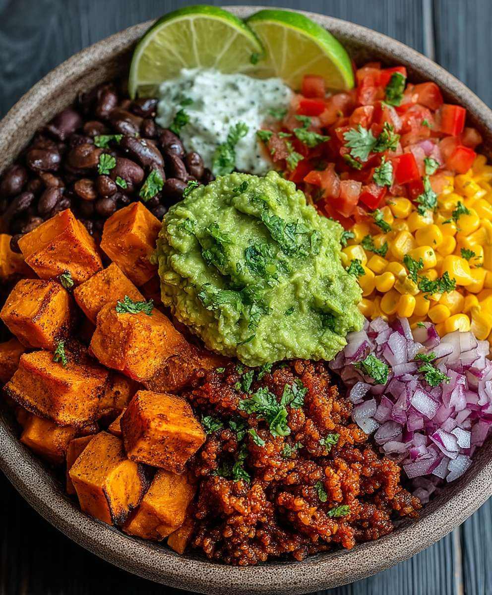 Süßkartoffel Burrito Bowl