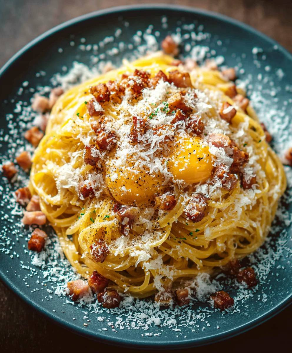 Spaghetti Carbonara italienische Art