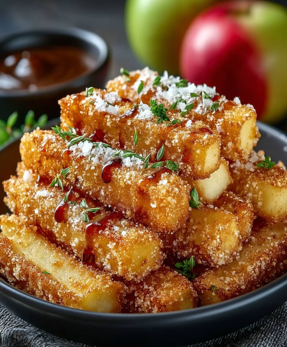 Luftfritteuse Apfel Pommes