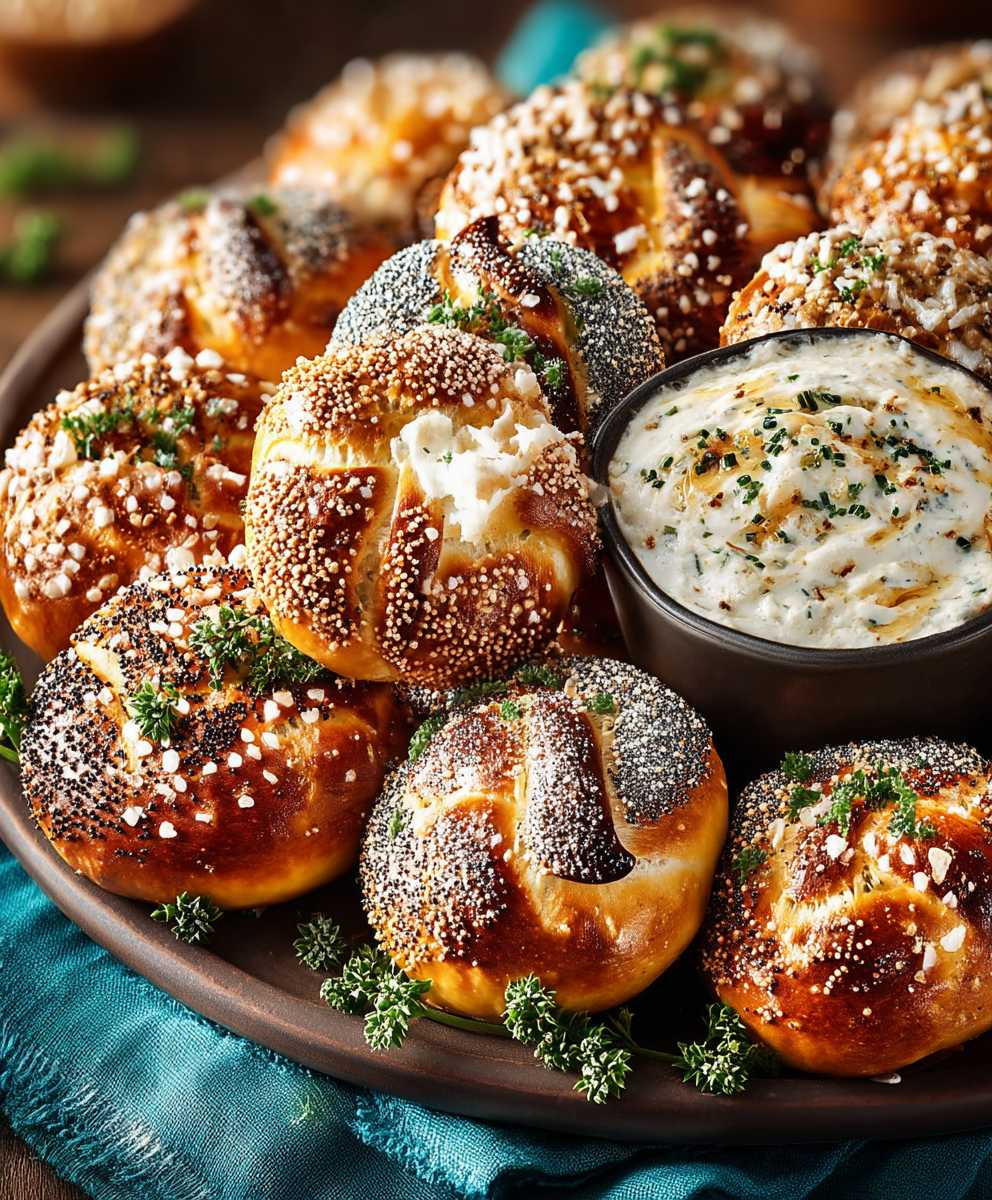 Laugenkonfekt Zwiebel Dip