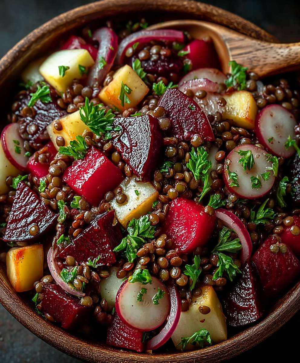 Rote Bete Linsen Salat