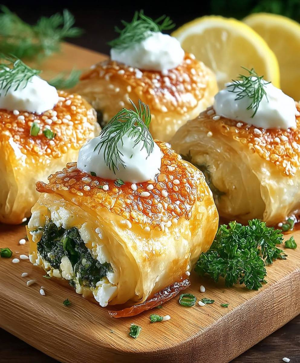 Knusprige Feta Röllchen Ofen
