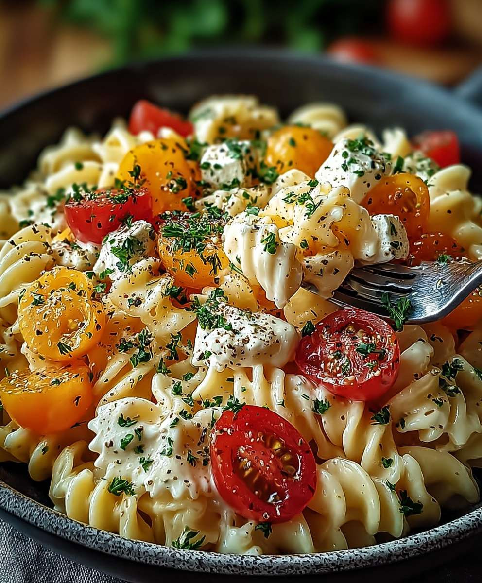 Leichter Nudelsalat Joghurt Dressing