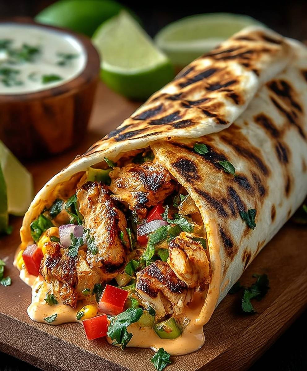 Chipotle Ranch Grilled Chicken Burrito