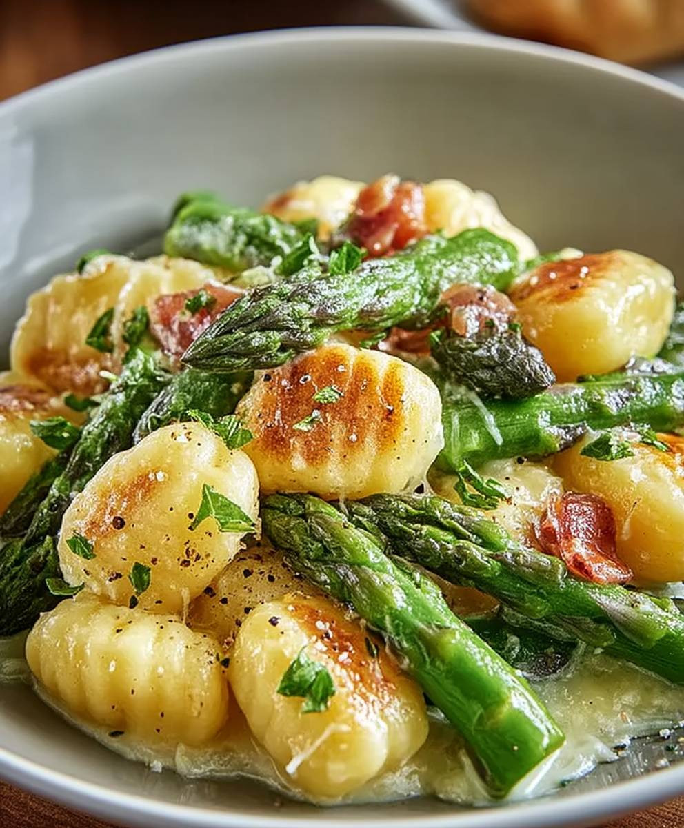 Gnocchi mit grünem Spargel