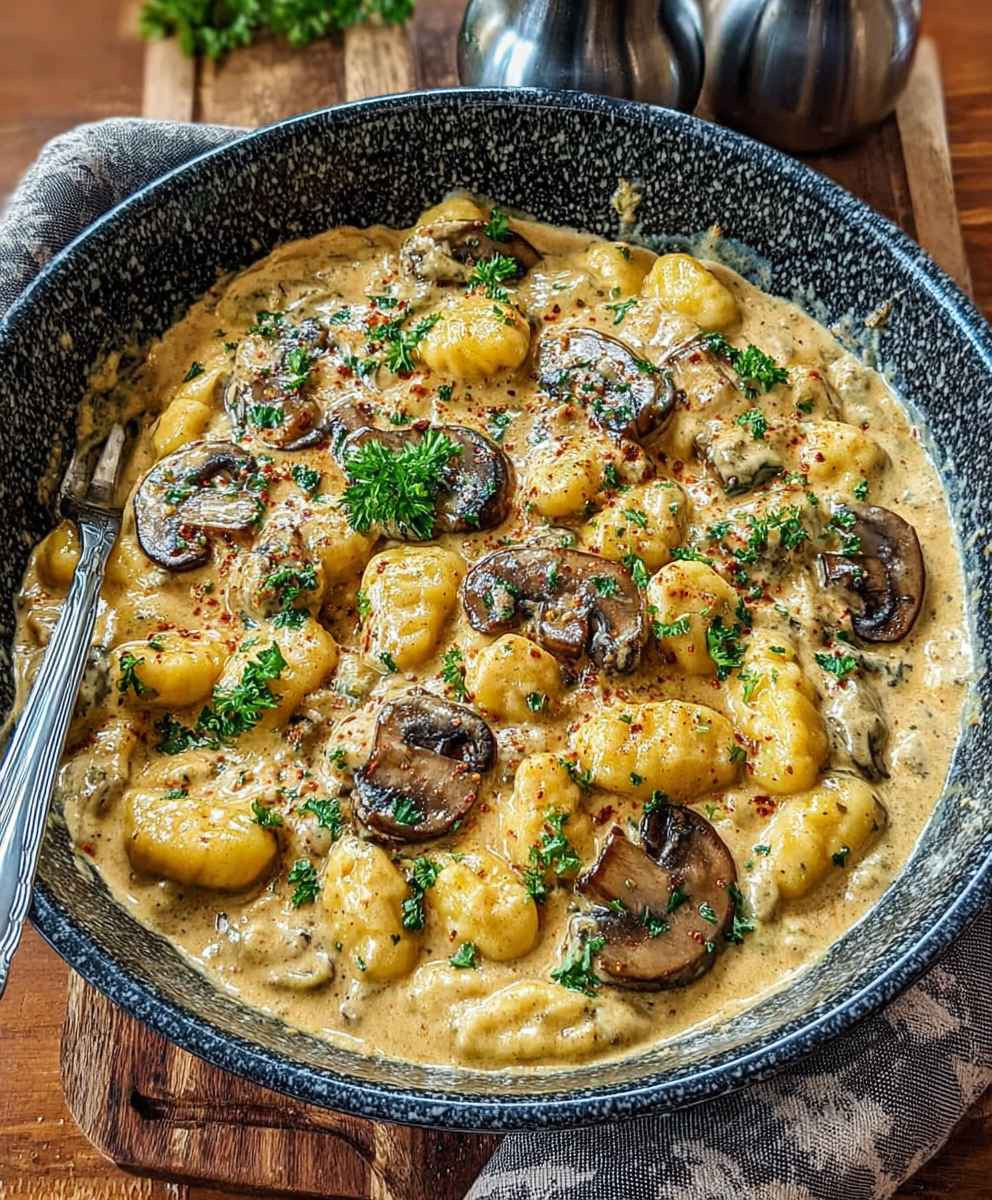 Cremige Gnocchi Pilz Pfanne