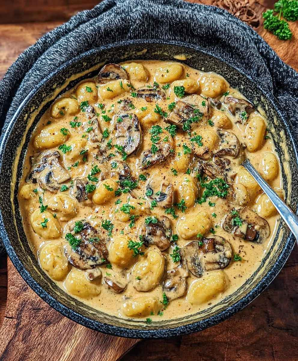 Cremige Gnocchi Pilz Pfanne
