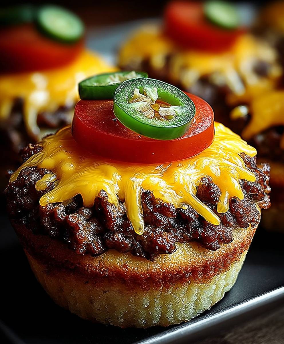 Cheeseburger Muffins backen