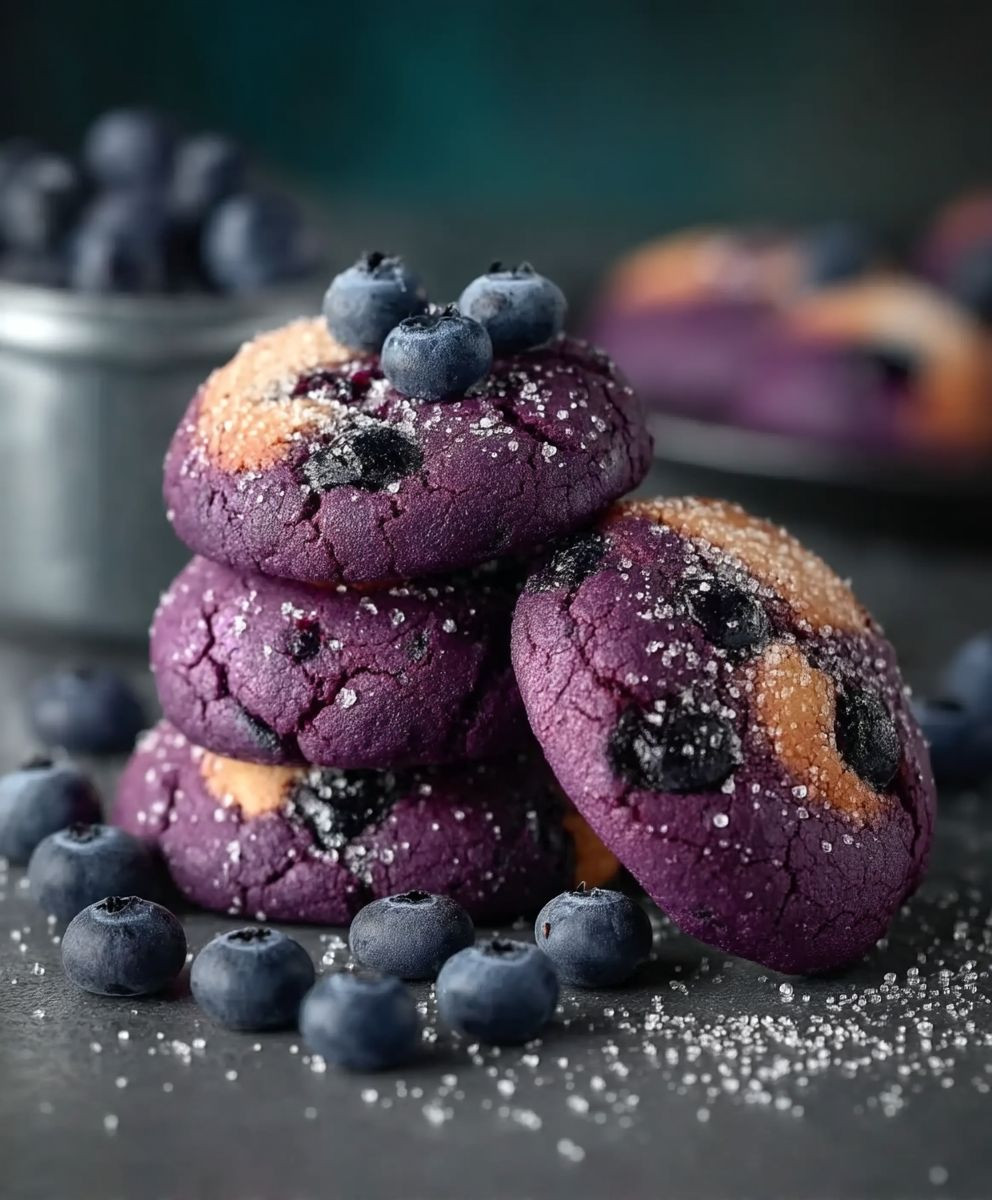 Blaubeer Cookies backen