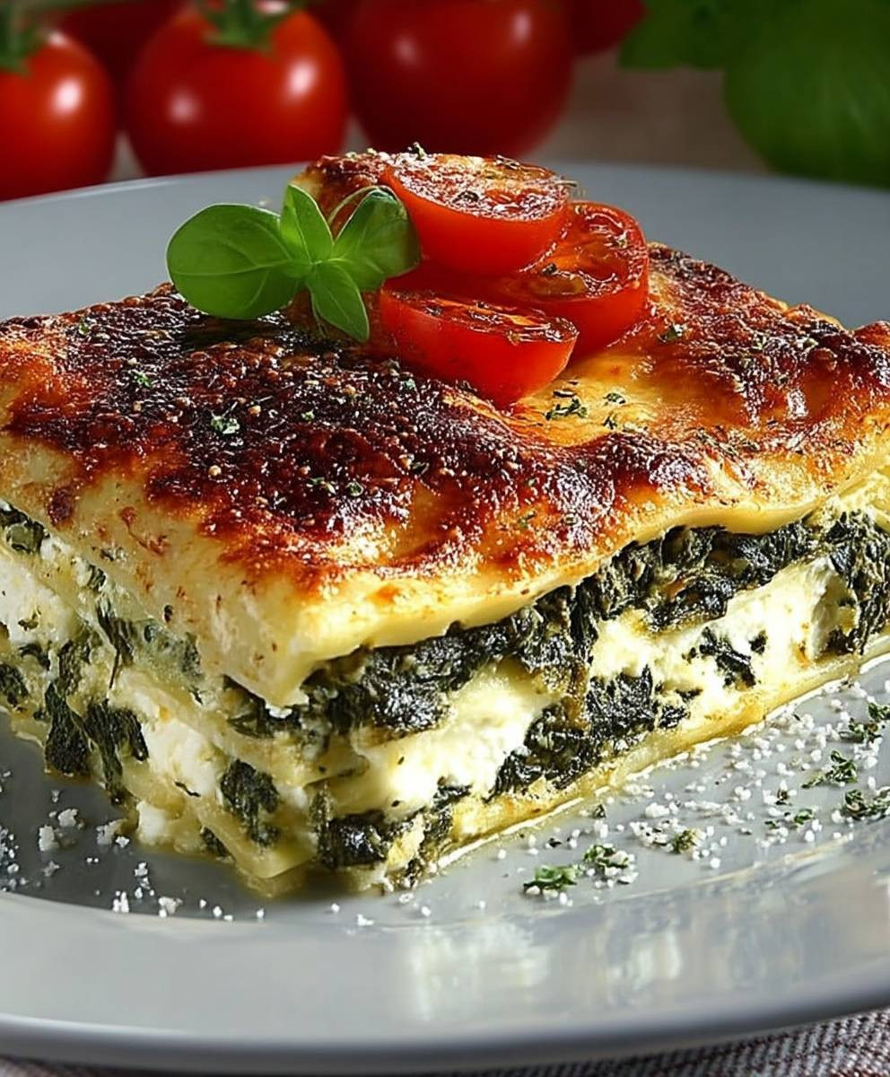 Spinat Lasagne mit Feta