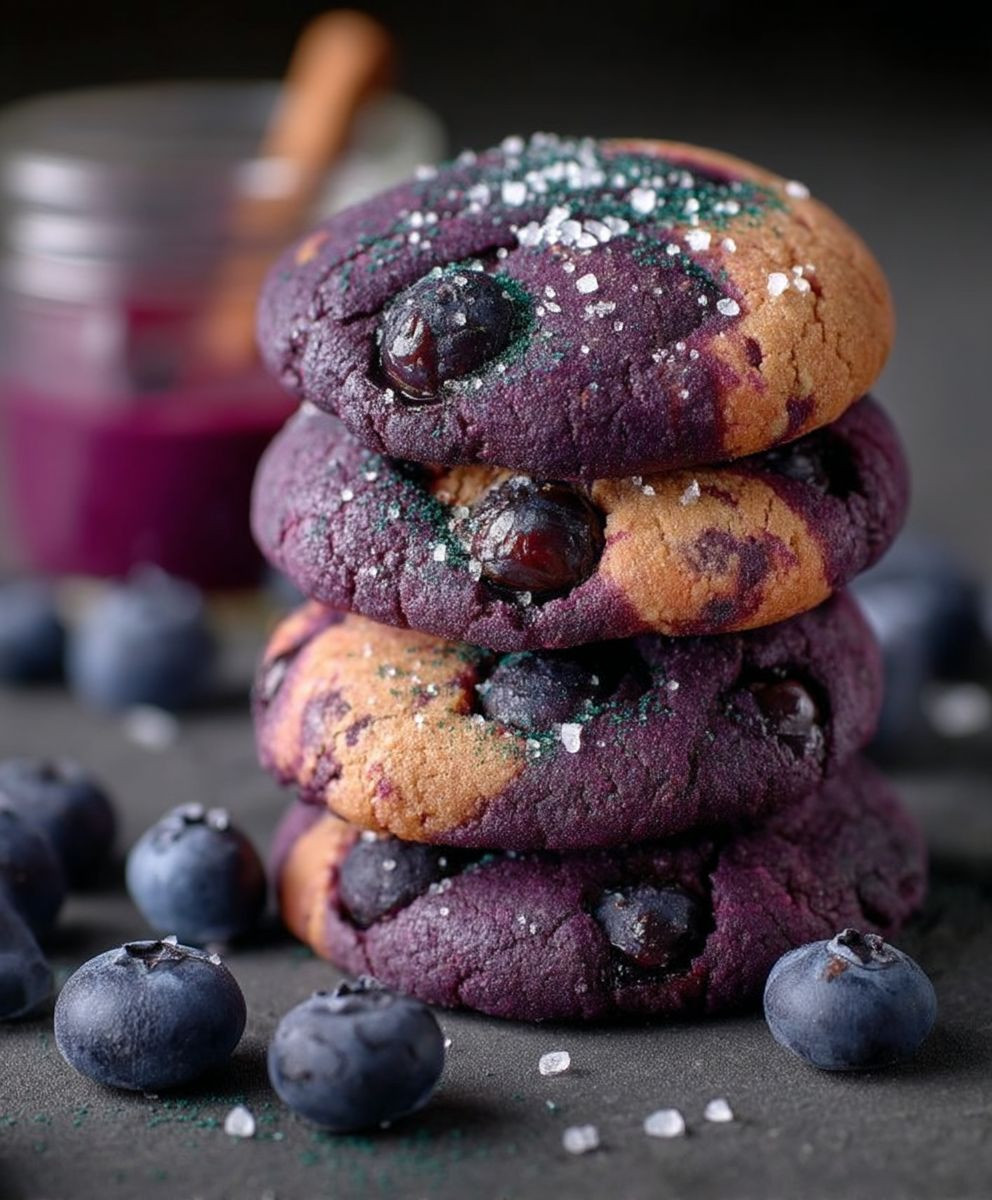 Blaubeer Cookies backen