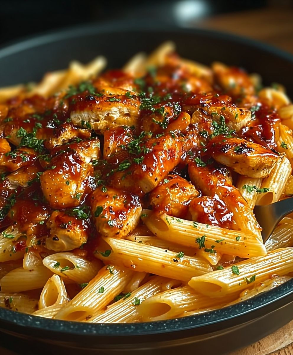 Honig BBQ Hähnchen Penne