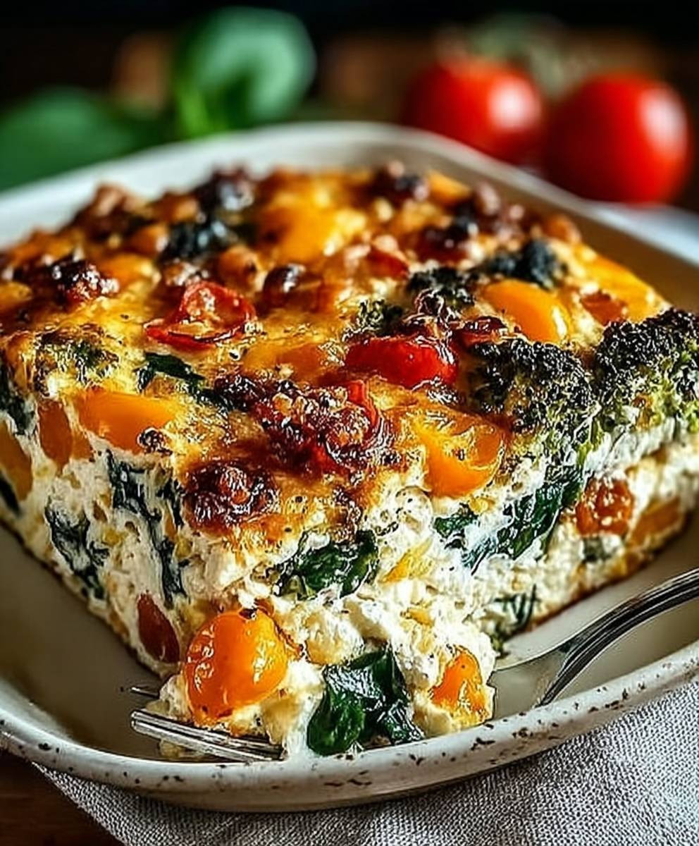 Hüttenkäse Gemüse Auflauf