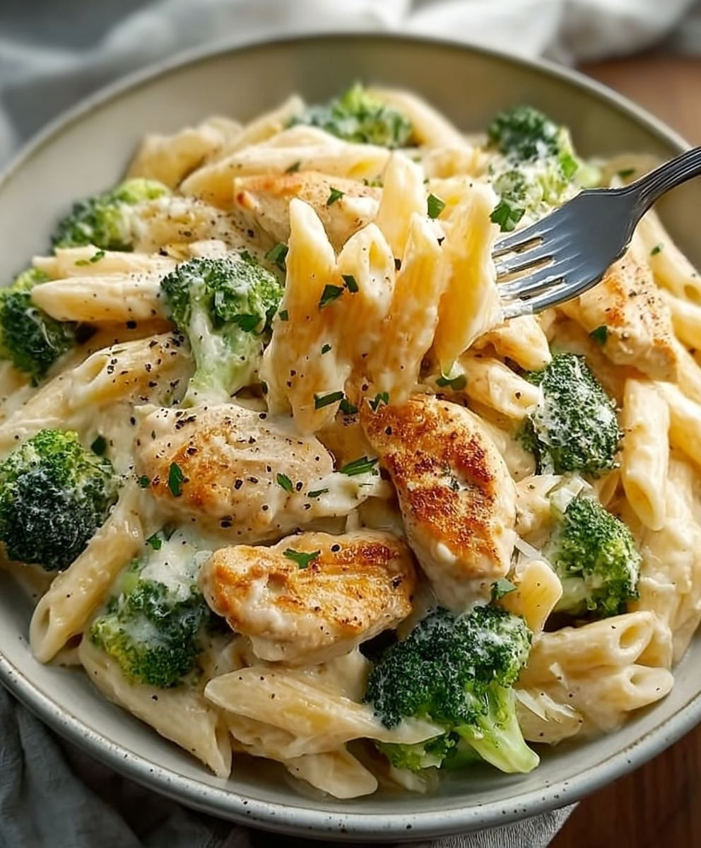 Hähnchen Brokkoli Pasta Cremig