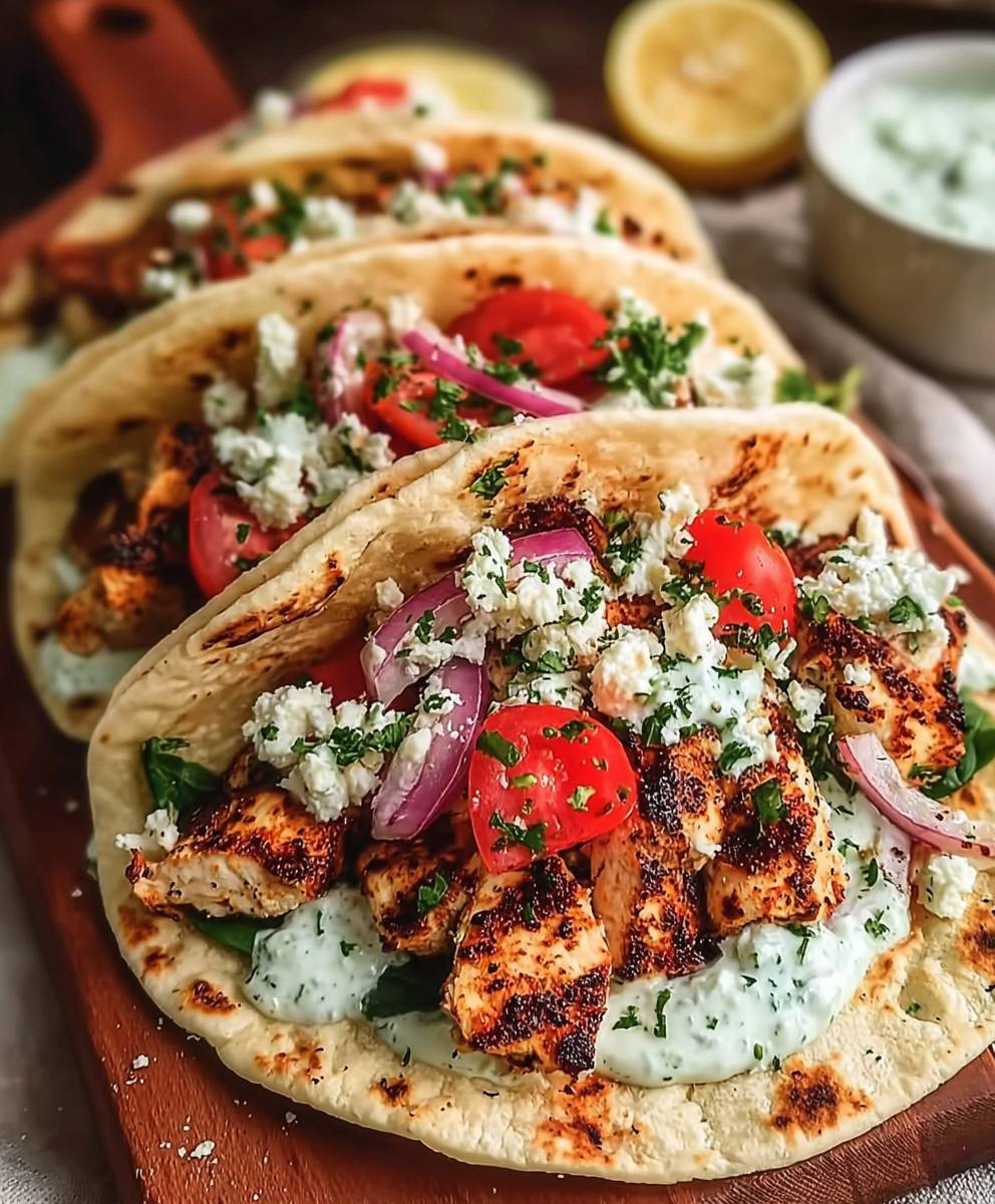 Mediterrane Hähnchen Tacos