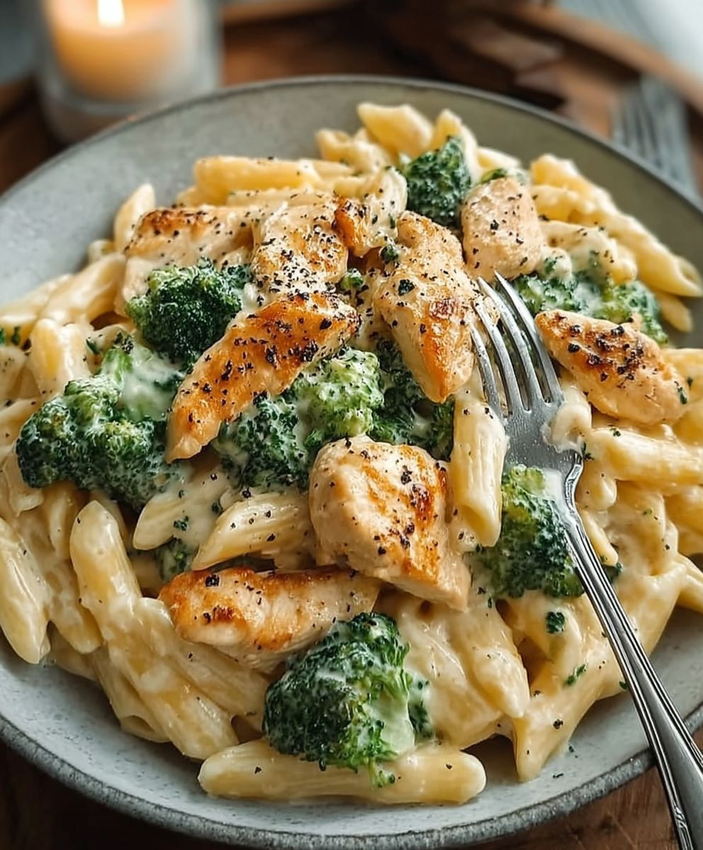 Hähnchen Brokkoli Pasta Cremig