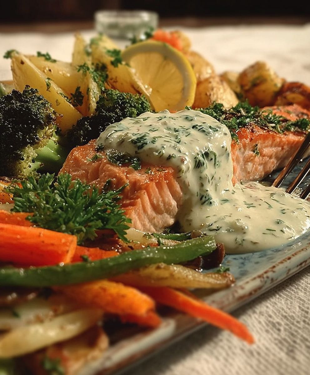 Lachs vom Blech einfach