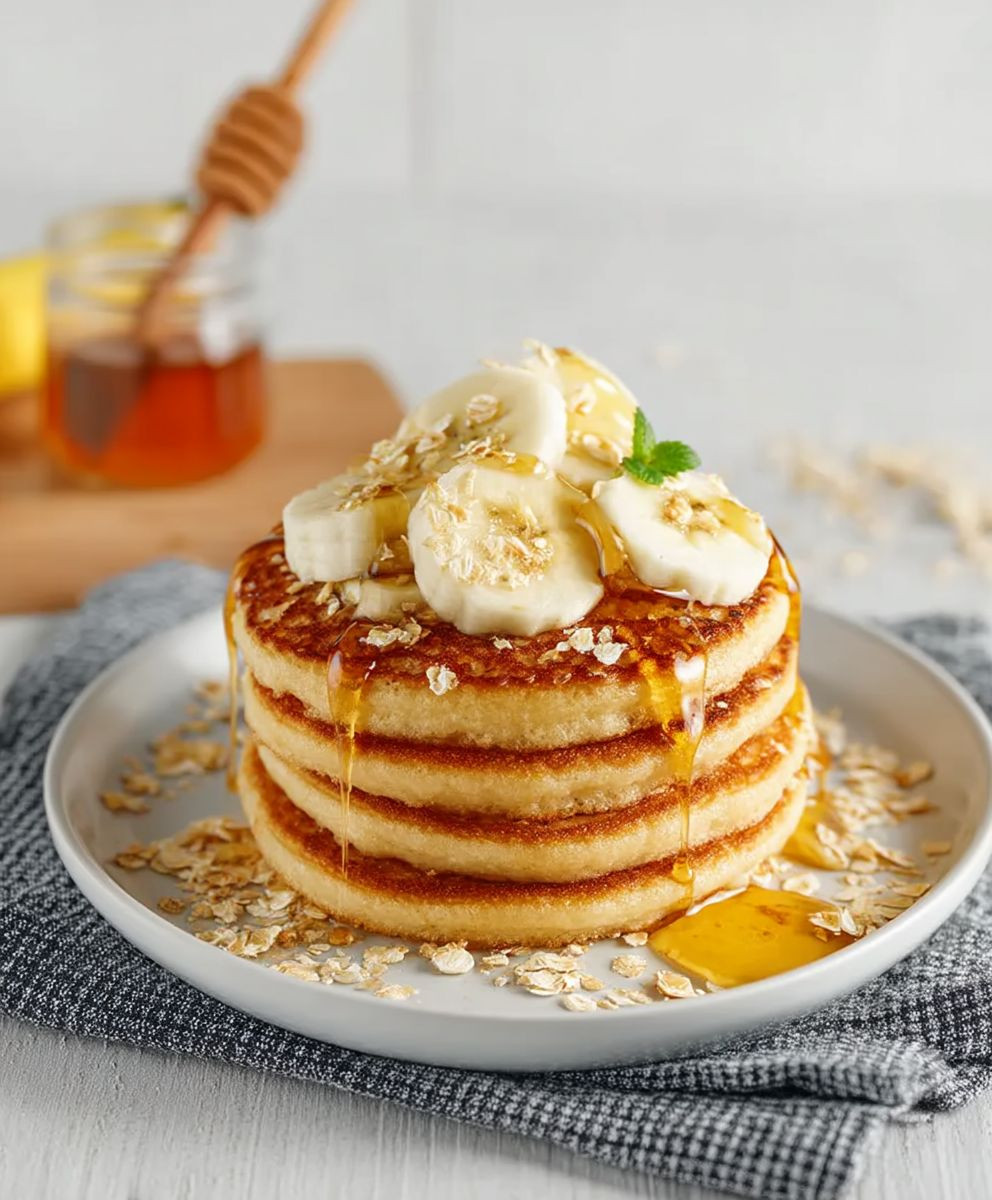 Bananen Haferflocken Pancakes