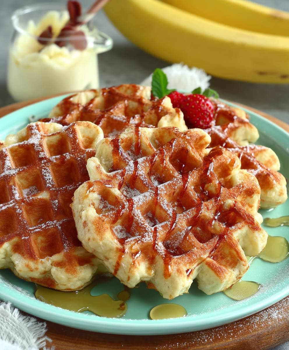Quark Bananen Waffeln
