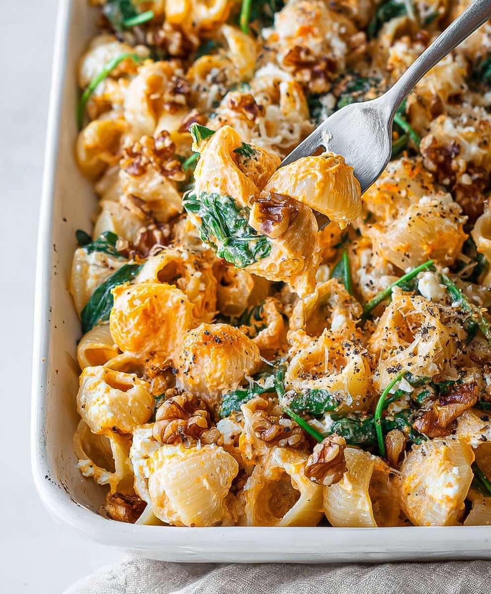 Kürbis Feta Pasta